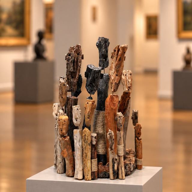 Encuentro II, obra de Antonio Martínez Ruiz (Ensamblada)