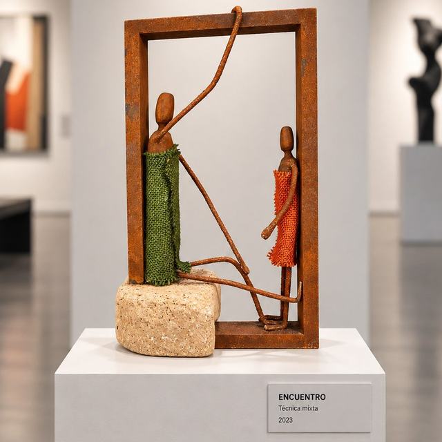 Encuentro, obra de Antonio Martínez Ruiz (Óxido)