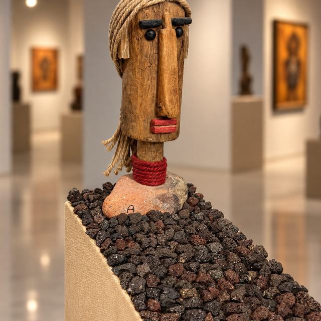 Figura mazo esparto, obra de Antonio Martínez Ruiz (Ensamblada)