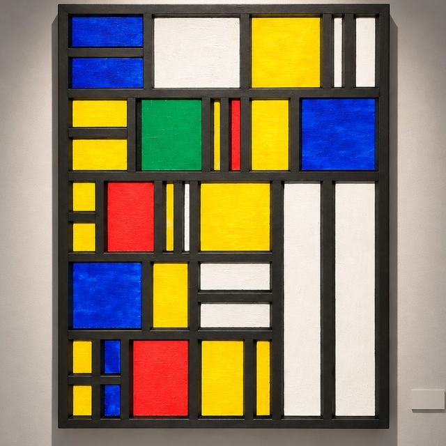 Mondrian IIII, obra de Antonio Martínez Ruiz (Homenajes)