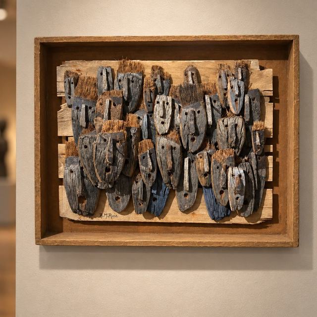 Multitud, obra de Antonio Martínez Ruiz (WallArt)