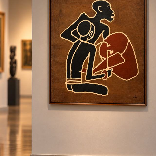 Musicos africanos, obra de Antonio Martínez Ruiz (WallArt)