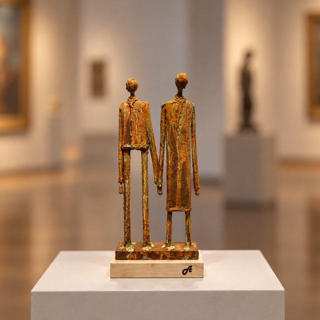Pareja óxido, obra de Antonio Martínez Ruiz (Óxido)