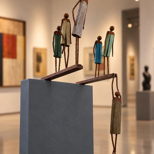 Salto, obra de Antonio Martínez Ruiz (Óxido)