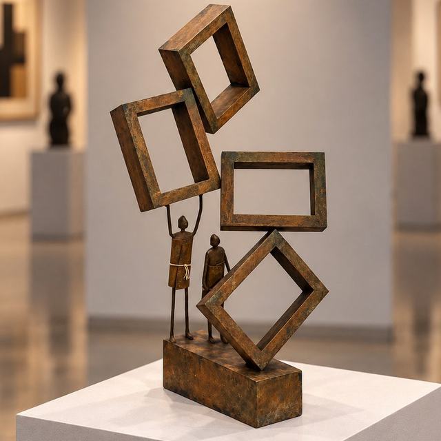 SOPORTANDO, obra de Antonio Martínez Ruiz (Óxido)