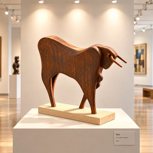 Toro andando, obra de Antonio Martínez Ruiz (Toros)
