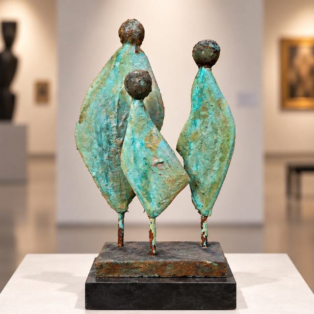 Trio barcelona, obra de Antonio Martínez Ruiz (Óxido)